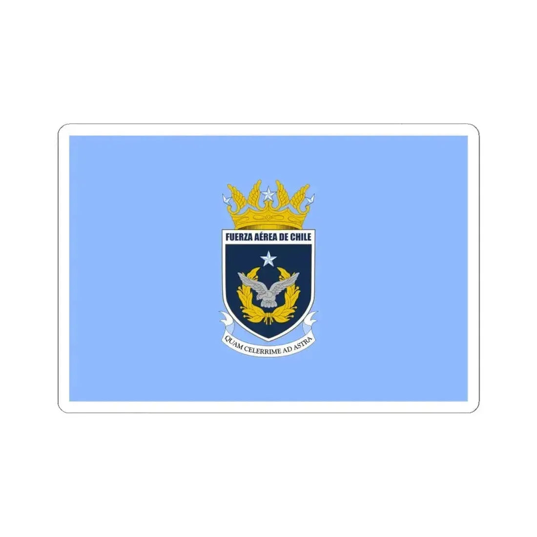 Flag of the Chilean Air Force (Chile) STICKER Vinyl Kiss-Cut Decal 6 Inch White - The Sticker Space