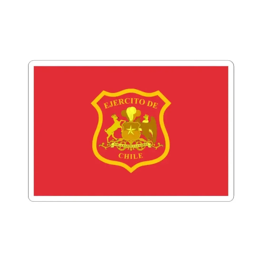 Flag of the Chilean Army (Chile) STICKER Vinyl Kiss-Cut Decal 2 Inch White - The Sticker Space