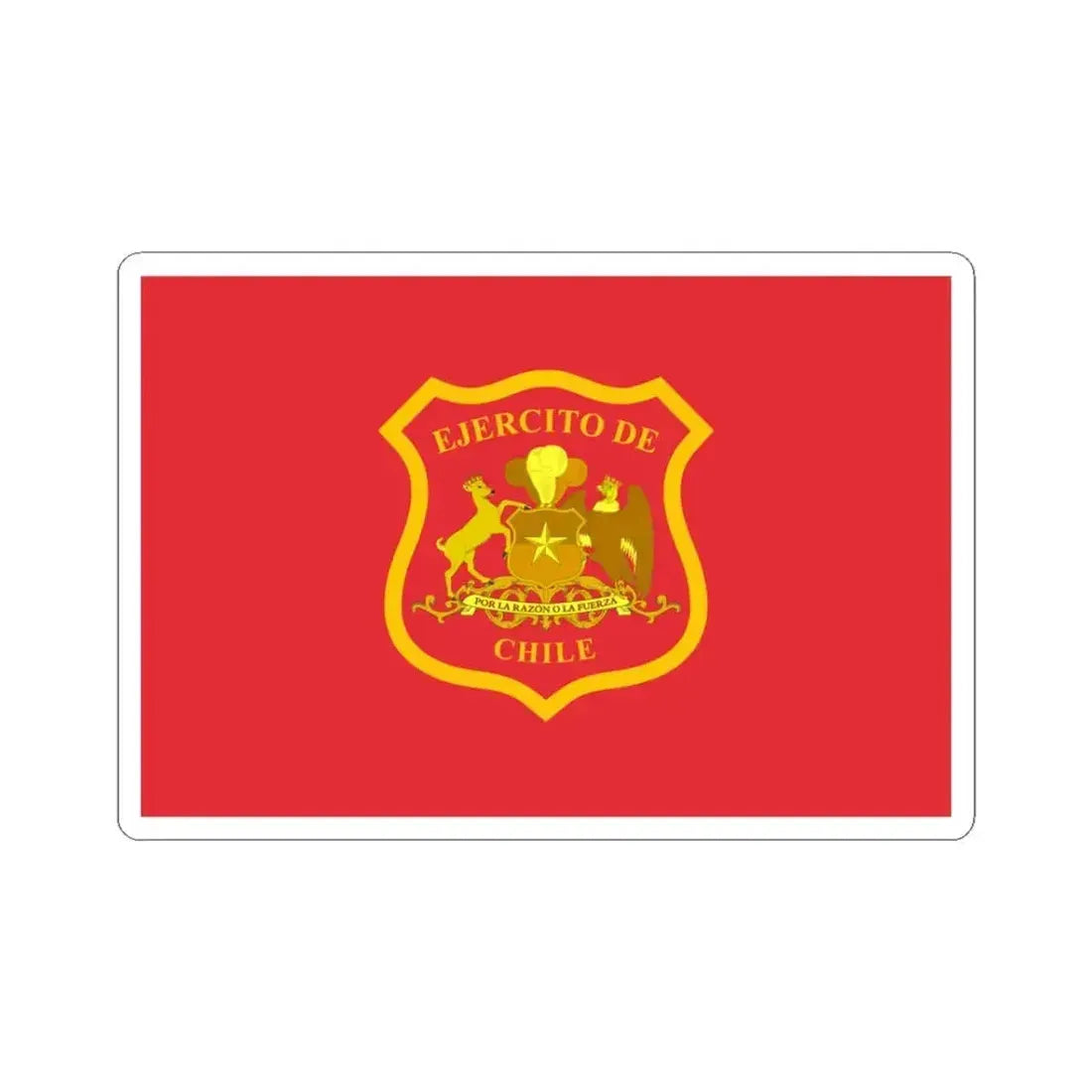Flag of the Chilean Army (Chile) STICKER Vinyl Kiss-Cut Decal 3 Inch White - The Sticker Space