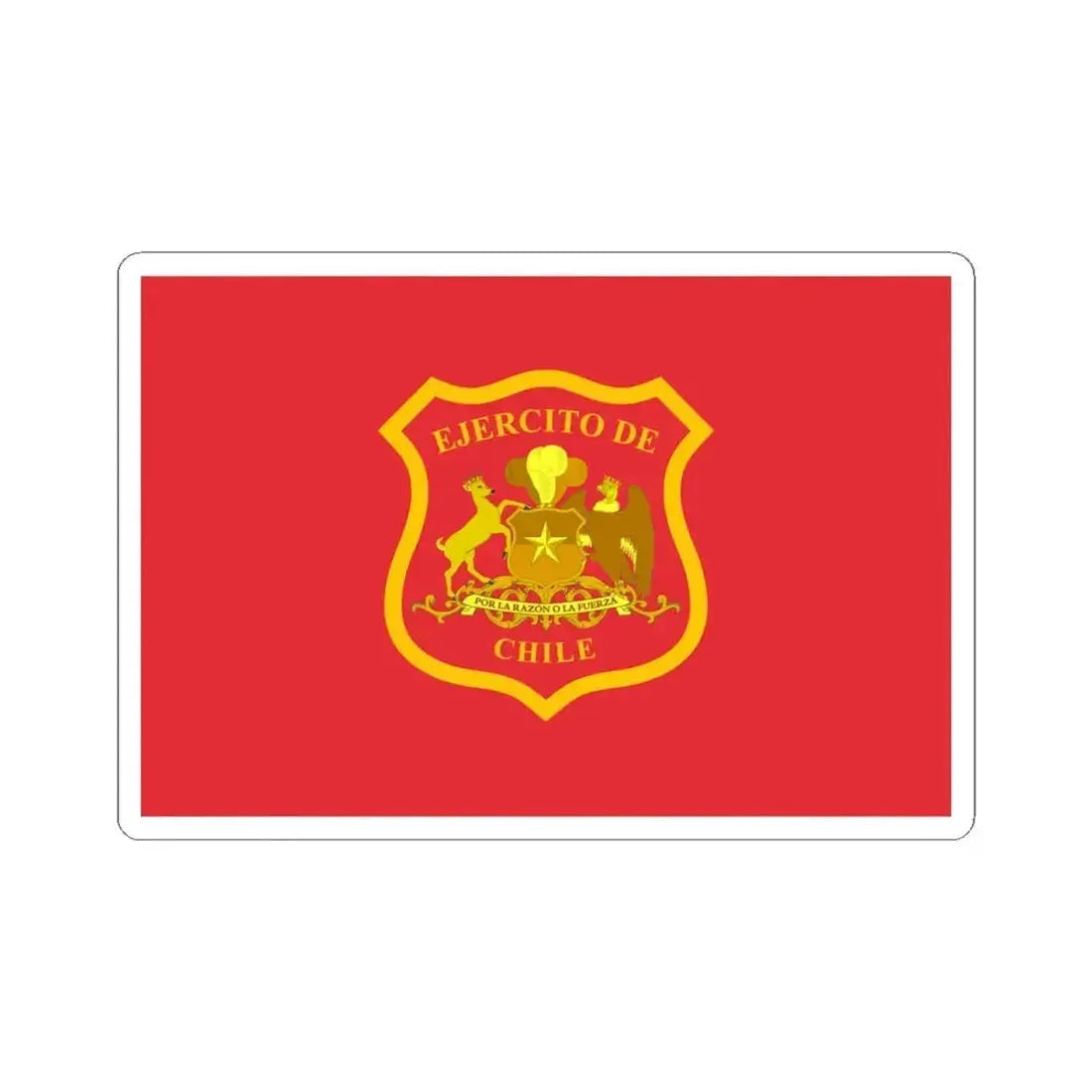 Flag of the Chilean Army (Chile) STICKER Vinyl Kiss-Cut Decal 4 Inch White - The Sticker Space