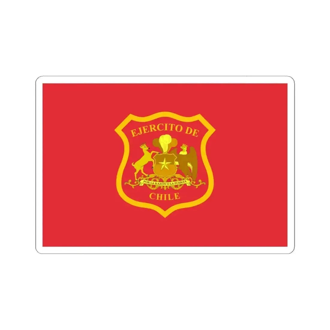 Flag of the Chilean Army (Chile) STICKER Vinyl Kiss-Cut Decal 6 Inch White - The Sticker Space