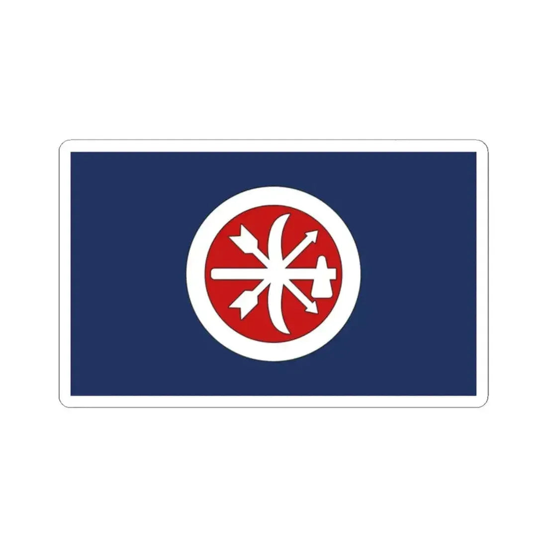 Flag of the Choctaw Brigade (United States) STICKER Vinyl Kiss-Cut Decal 2 Inch White - The Sticker Space