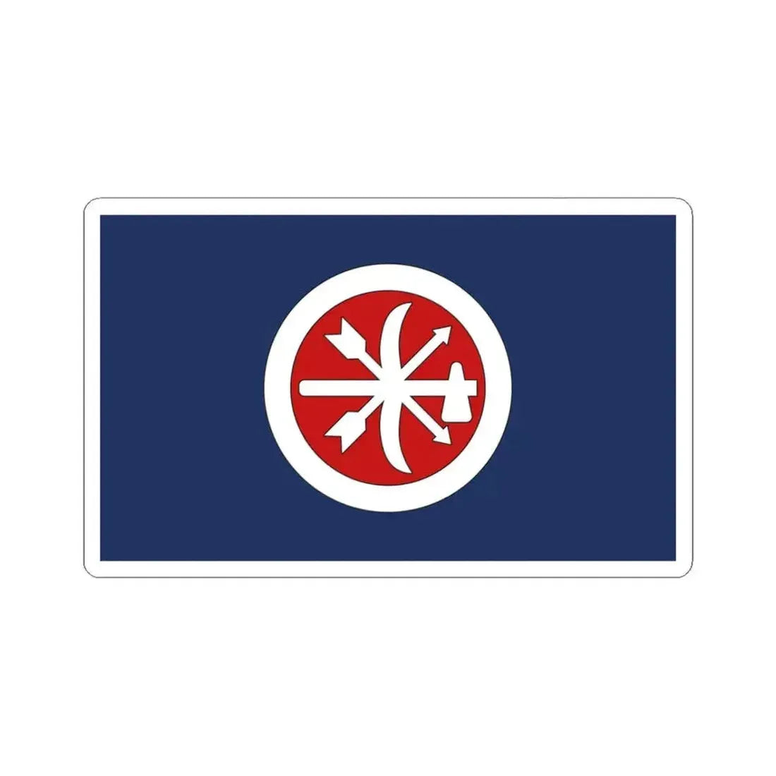 Flag of the Choctaw Brigade (United States) STICKER Vinyl Kiss-Cut Decal 3 Inch White - The Sticker Space