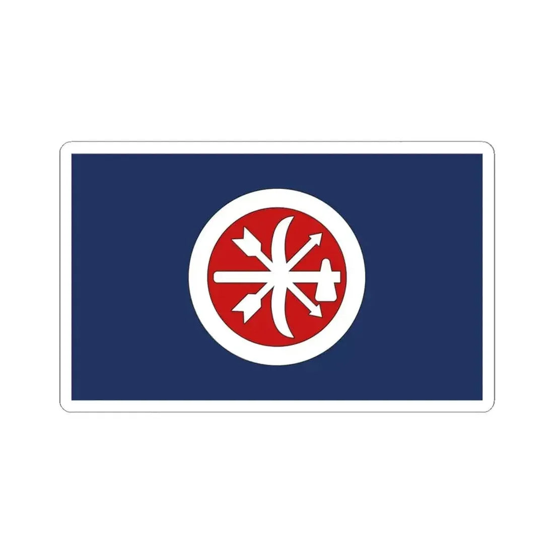 Flag of the Choctaw Brigade (United States) STICKER Vinyl Kiss-Cut Decal 6 Inch White - The Sticker Space
