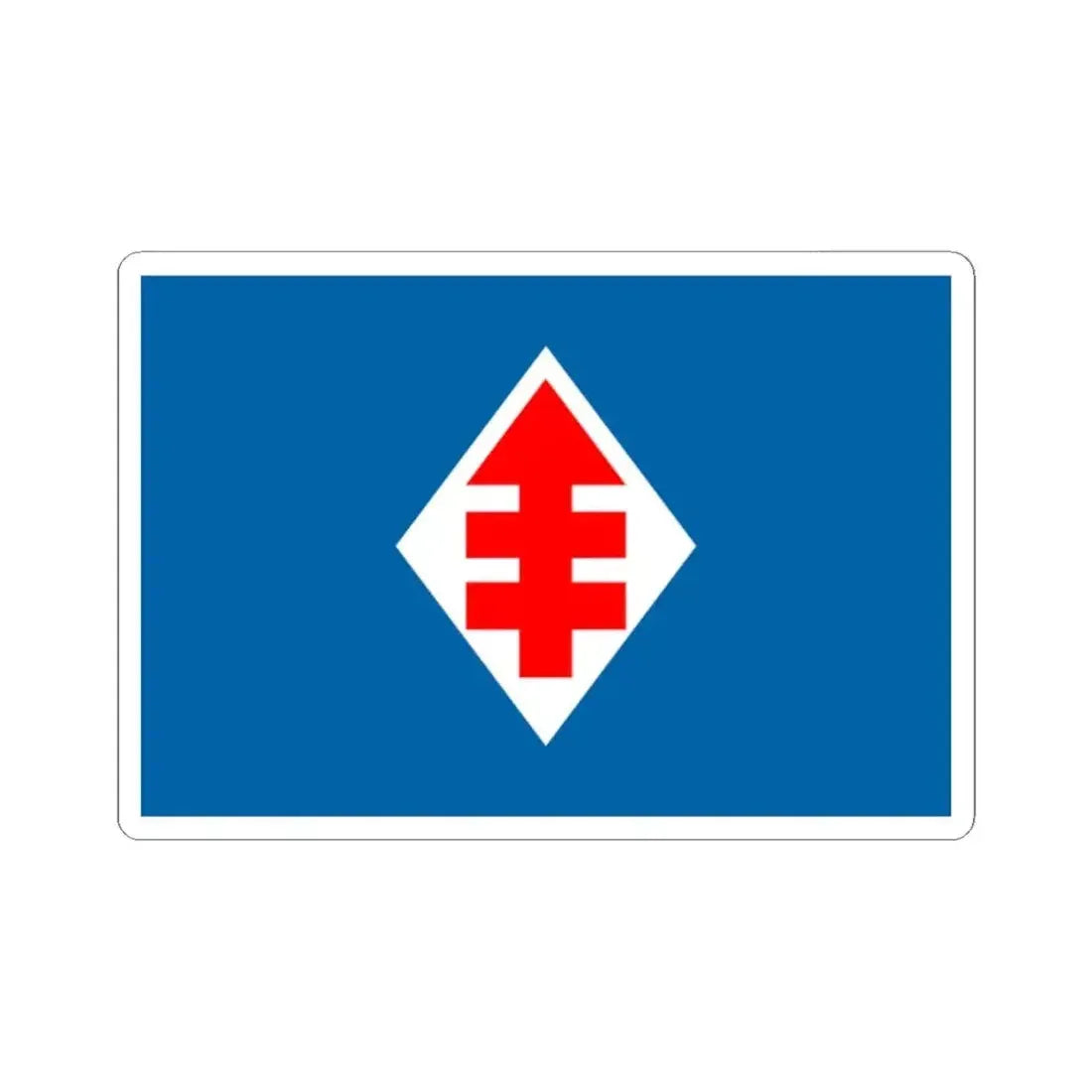 Flag of the Christian Democrat Party of Chile (Chile) STICKER Vinyl Kiss-Cut Decal 2 Inch White - The Sticker Space