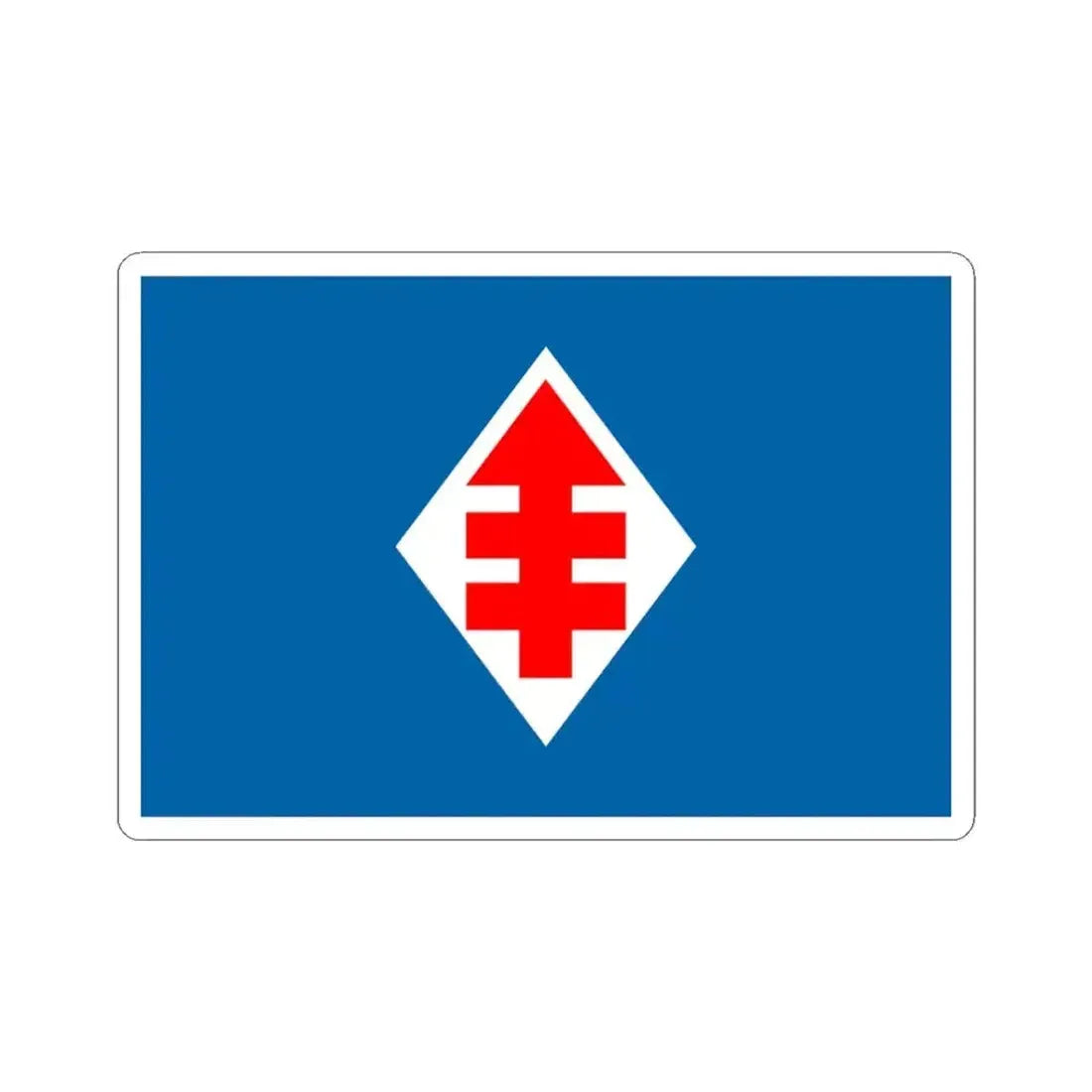 Flag of the Christian Democrat Party of Chile (Chile) STICKER Vinyl Kiss-Cut Decal 3 Inch White - The Sticker Space