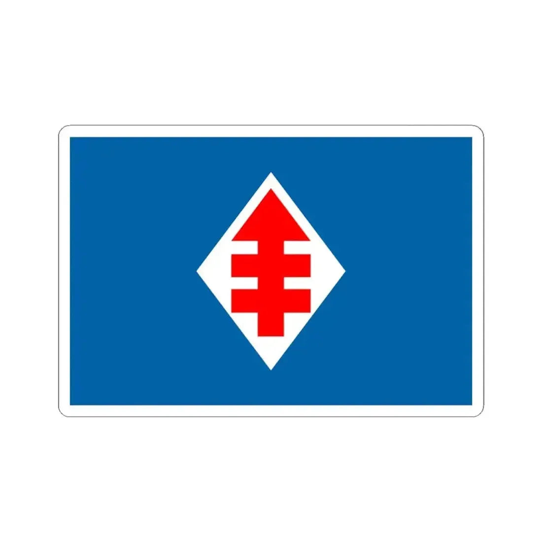 Flag of the Christian Democrat Party of Chile (Chile) STICKER Vinyl Kiss-Cut Decal 4 Inch White - The Sticker Space