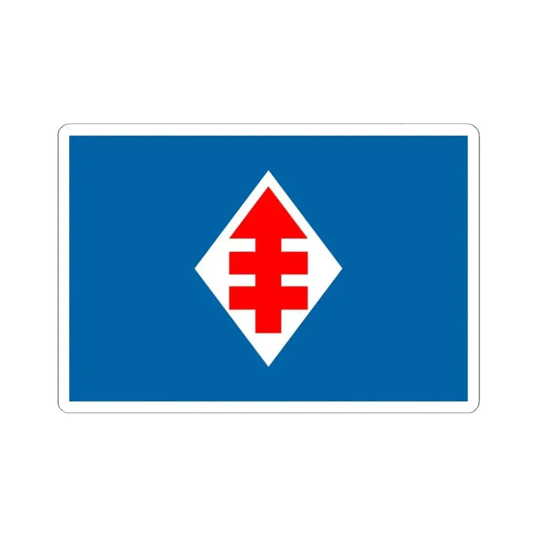 Flag of the Christian Democrat Party of Chile (Chile) STICKER Vinyl Kiss-Cut Decal 6 Inch White - The Sticker Space