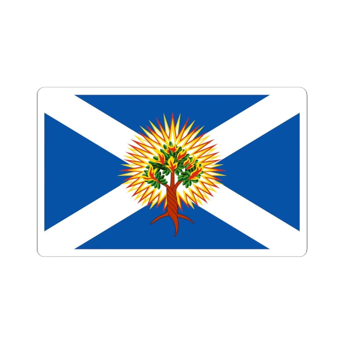 Flag of the Church of Scotland (Scotland) STICKER Vinyl Kiss-Cut Decal 6 Inch White - The Sticker Space