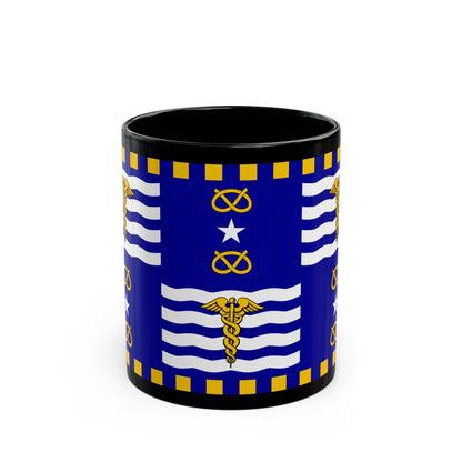 Flag of the City of Brisbane Australia - Black Coffee Mug-11oz-The Sticker Space