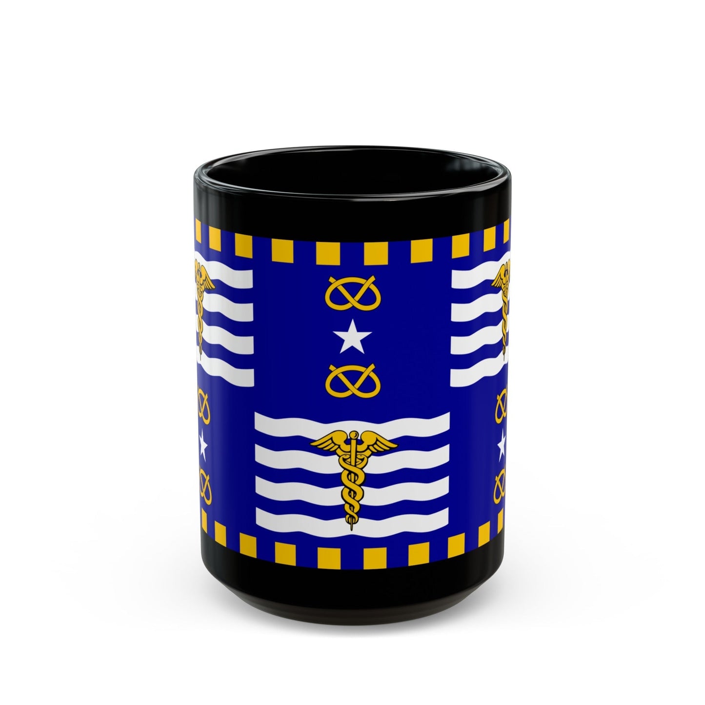 Flag of the City of Brisbane Australia - Black Coffee Mug-15oz-The Sticker Space