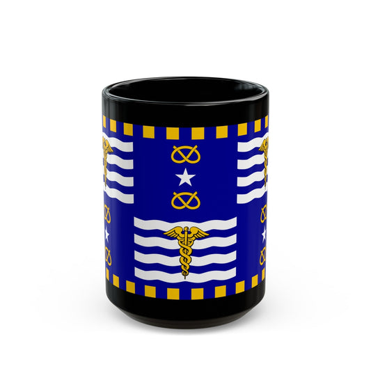 Flag of the City of Brisbane Australia - Black Coffee Mug-15oz-The Sticker Space