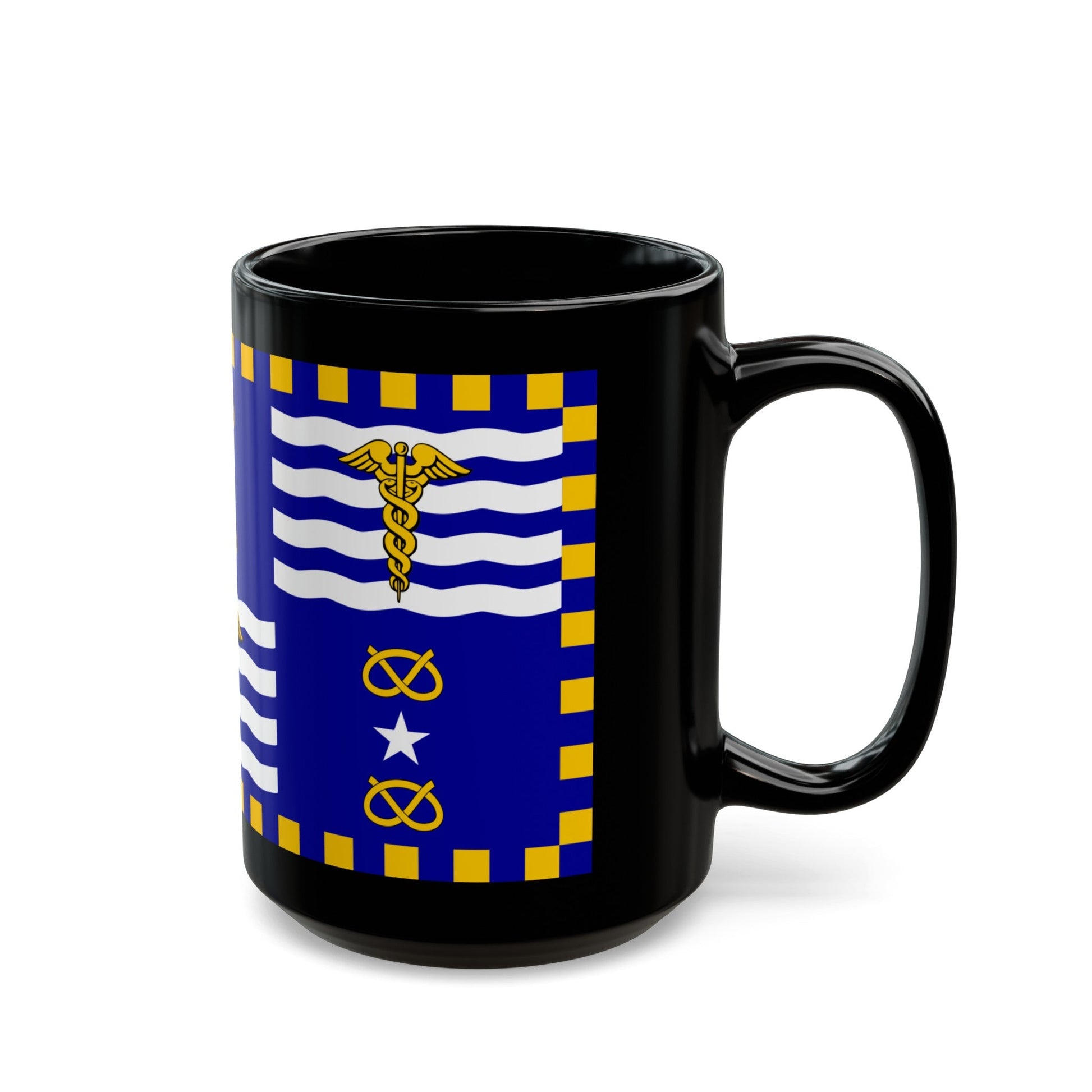 Flag of the City of Brisbane Australia - Black Coffee Mug-The Sticker Space