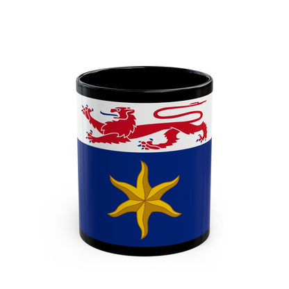 Flag of the City of Hobart Australia - Black Coffee Mug-11oz-The Sticker Space