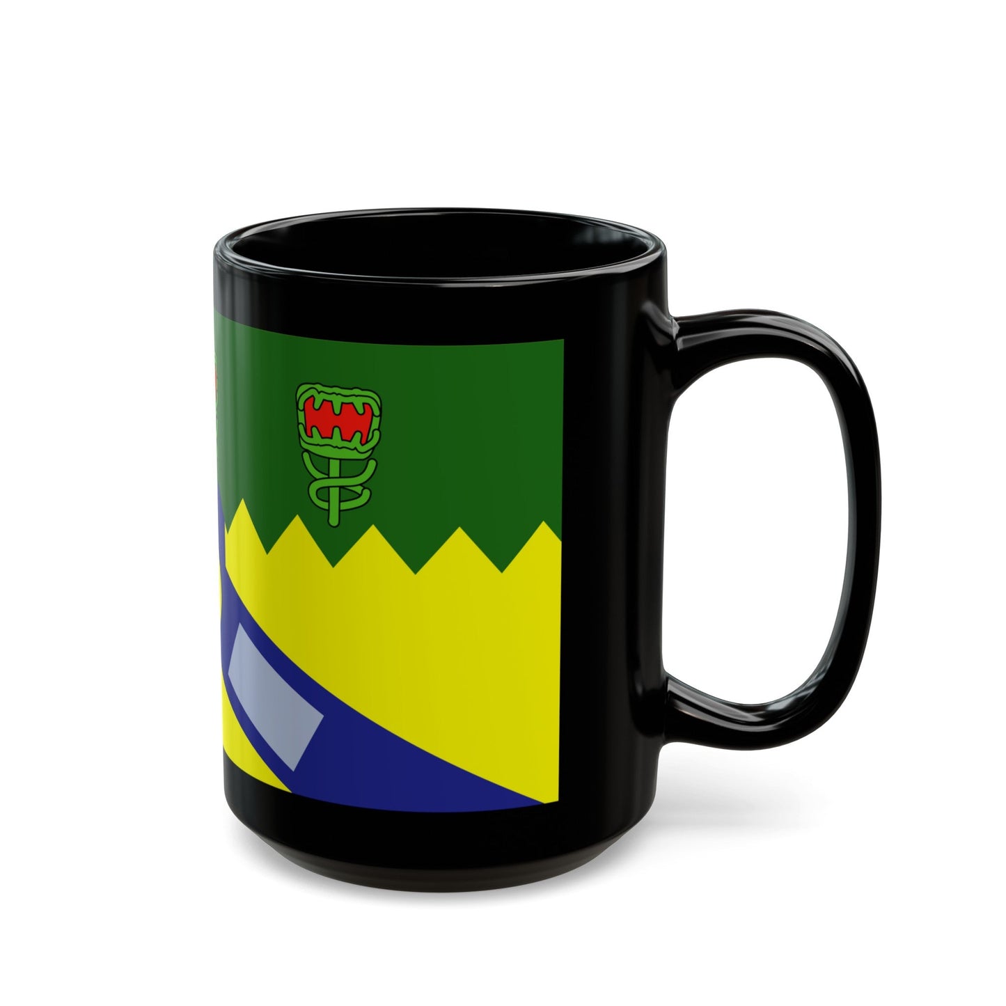 Flag of the City of Launceston Australia - Black Coffee Mug-The Sticker Space