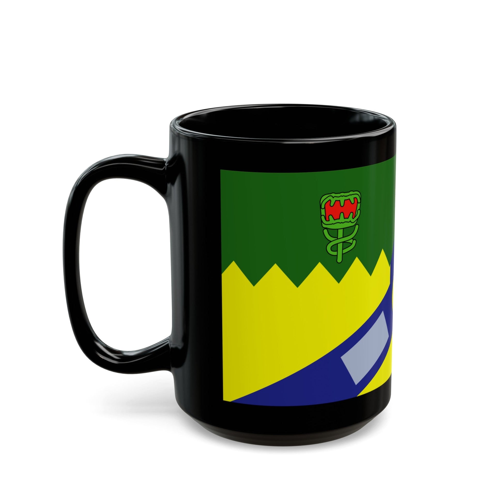 Flag of the City of Launceston Australia - Black Coffee Mug-The Sticker Space