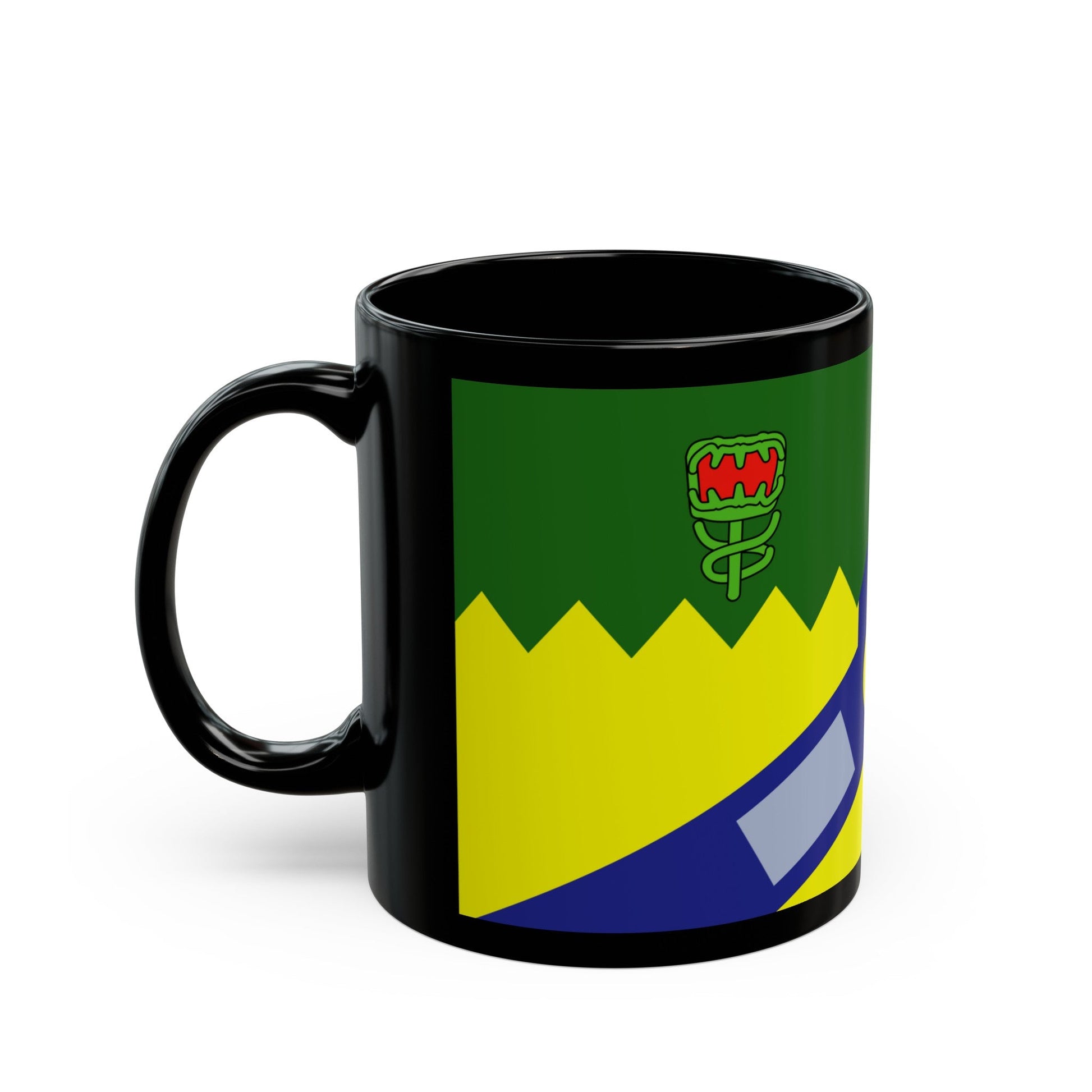 Flag of the City of Launceston Australia - Black Coffee Mug-The Sticker Space