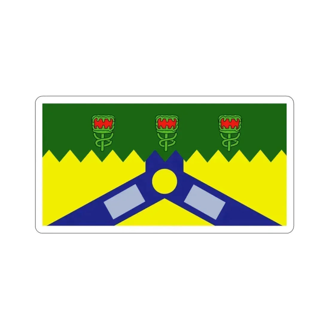 Flag of the City of Launceston Australia STICKER Vinyl Die-Cut Decal 2 Inch - The Sticker Space