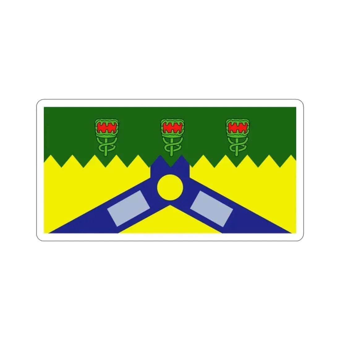 Flag of the City of Launceston Australia STICKER Vinyl Die-Cut Decal 2 Inch - The Sticker Space