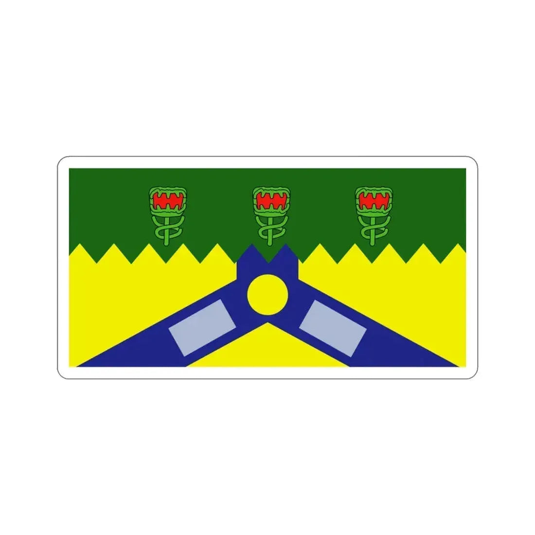 Flag of the City of Launceston Australia STICKER Vinyl Die-Cut Decal 3 Inch - The Sticker Space