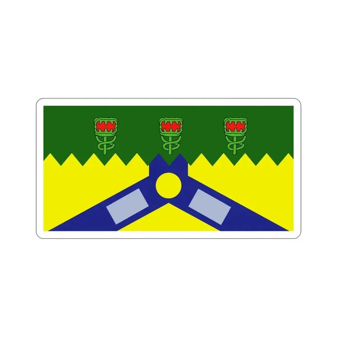 Flag of the City of Launceston Australia STICKER Vinyl Die-Cut Decal 4 Inch - The Sticker Space