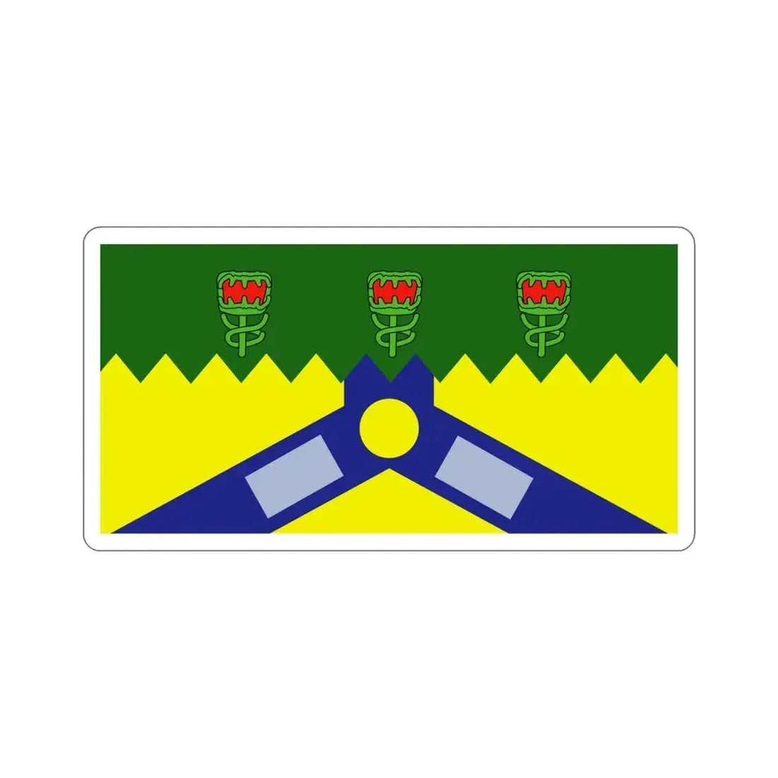 Flag of the City of Launceston Australia STICKER Vinyl Die-Cut Decal 4 Inch - The Sticker Space