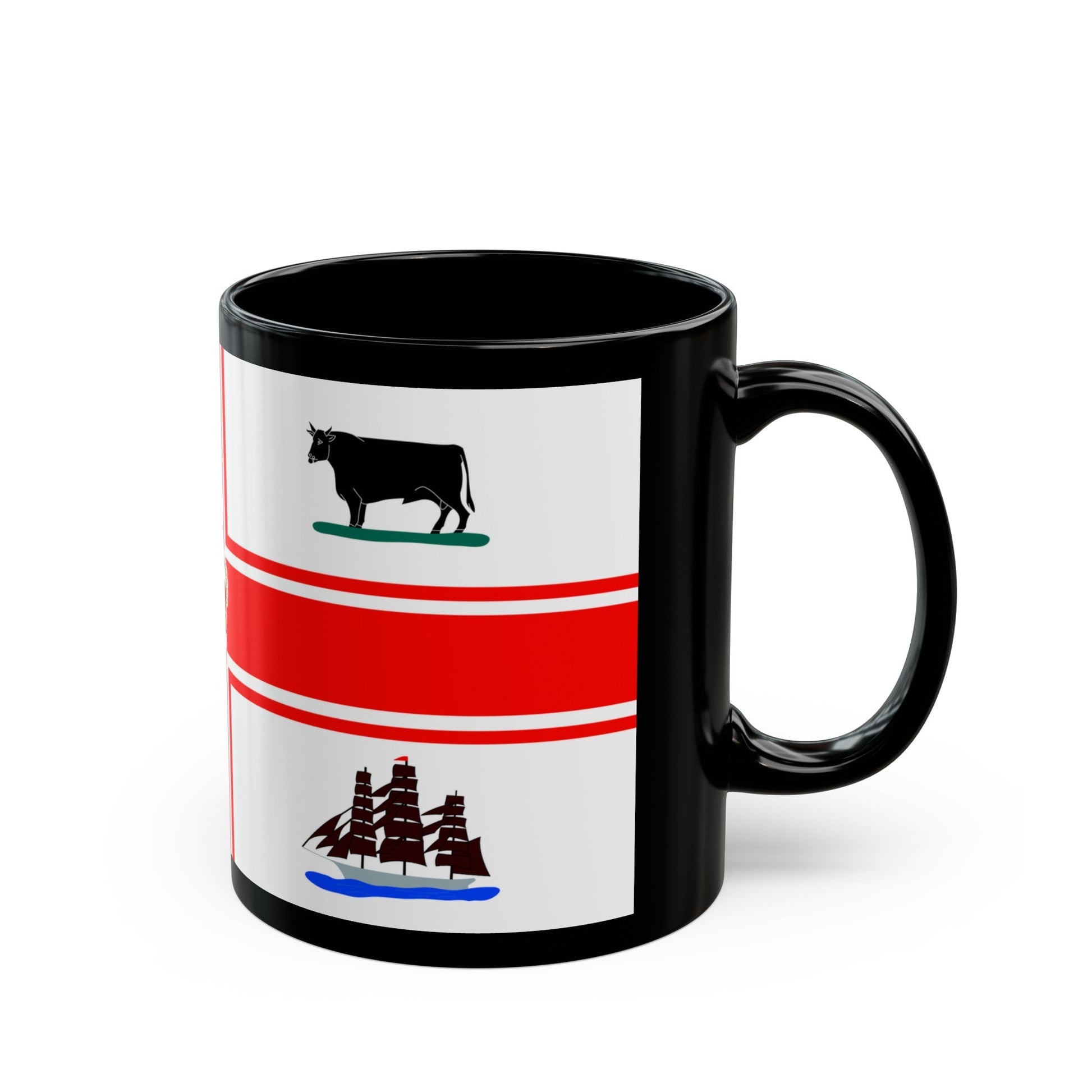 Flag of the City of Melbourne Australia - Black Coffee Mug-The Sticker Space