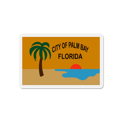 Flag of the City of Palm Bay Florida - Die-Cut Magnet-5" x 5"-The Sticker Space