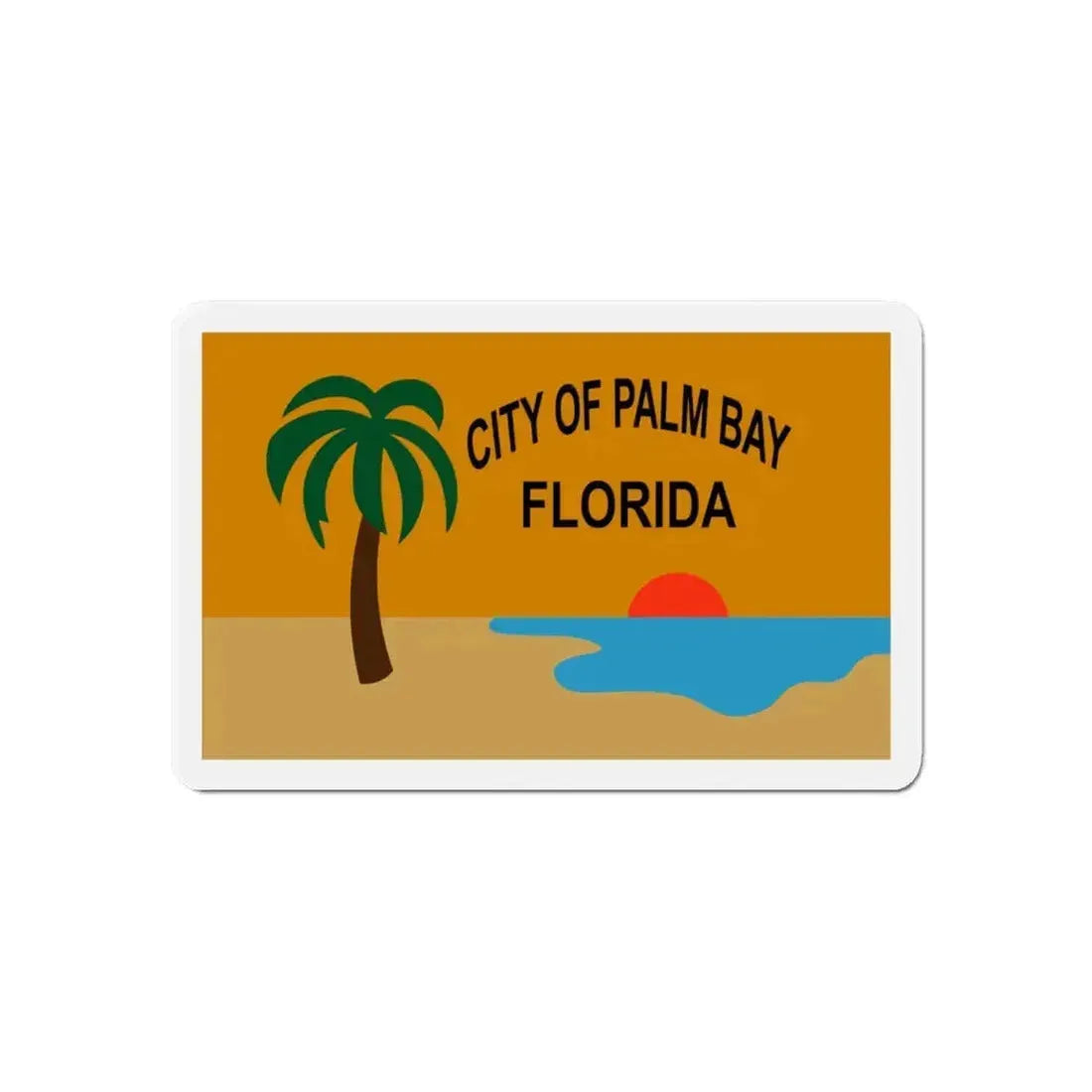 Flag of the City of Palm Bay Florida - Refrigerator Magnet - The Sticker Space