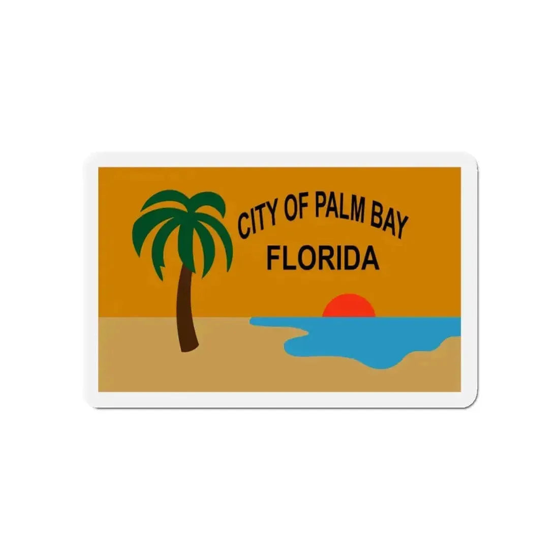 Flag of the City of Palm Bay Florida - Refrigerator Magnet - The Sticker Space
