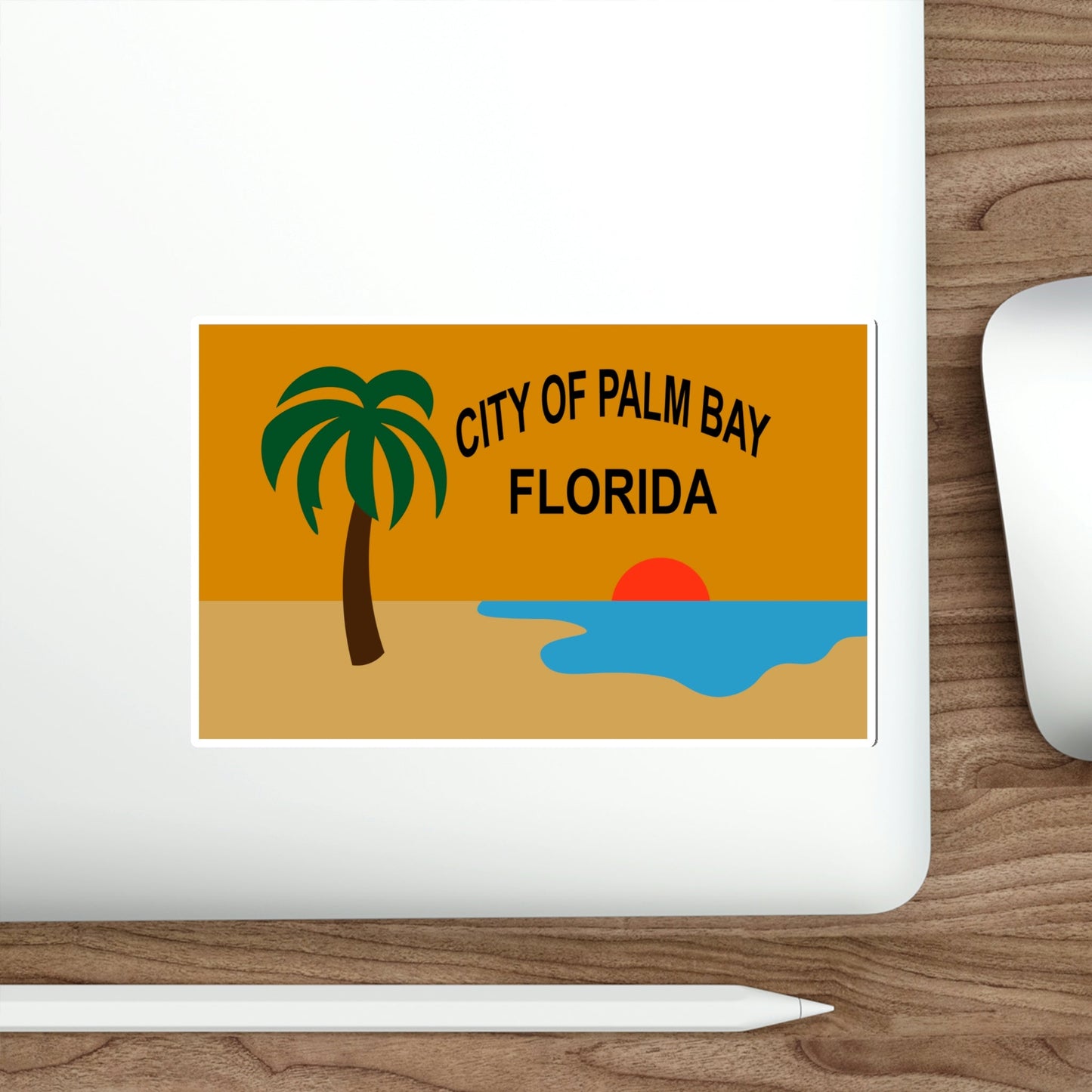 Flag of the City of Palm Bay Florida USA STICKER Vinyl Die-Cut Decal-The Sticker Space