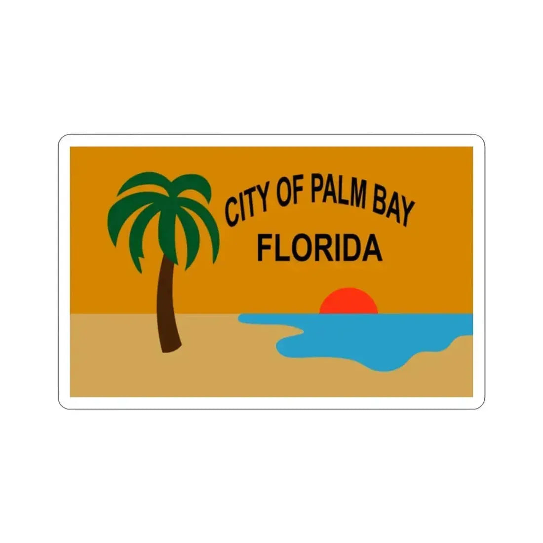 Flag of the City of Palm Bay Florida USA STICKER Vinyl Die-Cut Decal - The Sticker Space