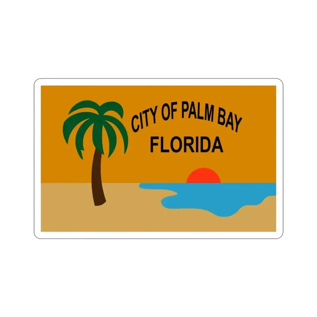 Flag of the City of Palm Bay Florida USA STICKER Vinyl Die-Cut Decal - The Sticker Space