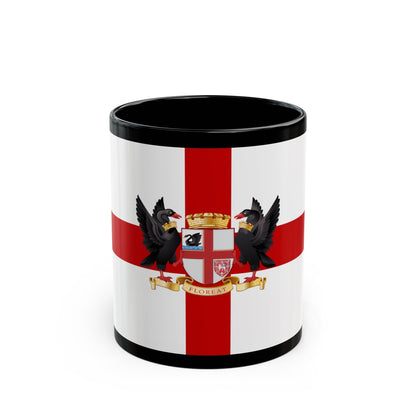 Flag of the City of Perth Australia - Black Coffee Mug-11oz-The Sticker Space