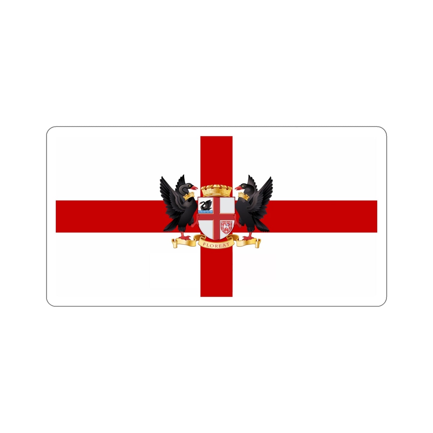 Flag of the City of Perth Australia STICKER Vinyl Die-Cut Decal-6 Inch-The Sticker Space