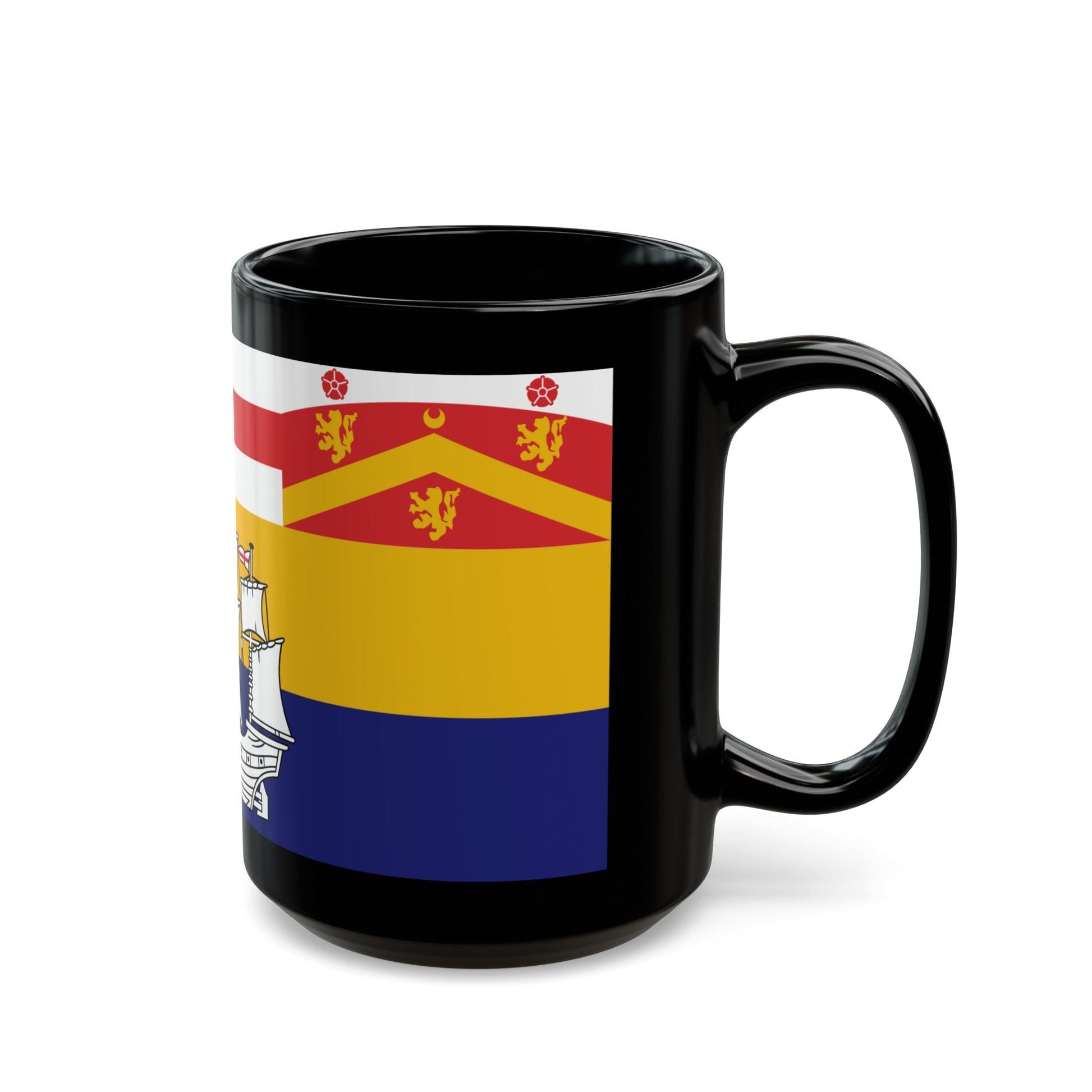 Flag of the City of Sydney Australia - Black Coffee Mug-The Sticker Space