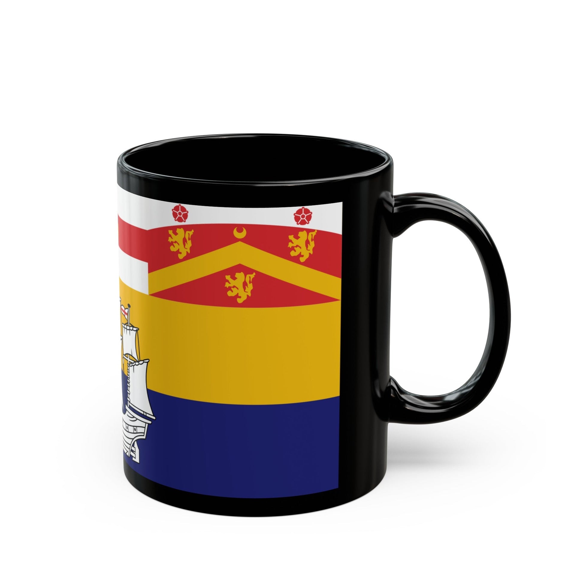 Flag of the City of Sydney Australia - Black Coffee Mug-The Sticker Space