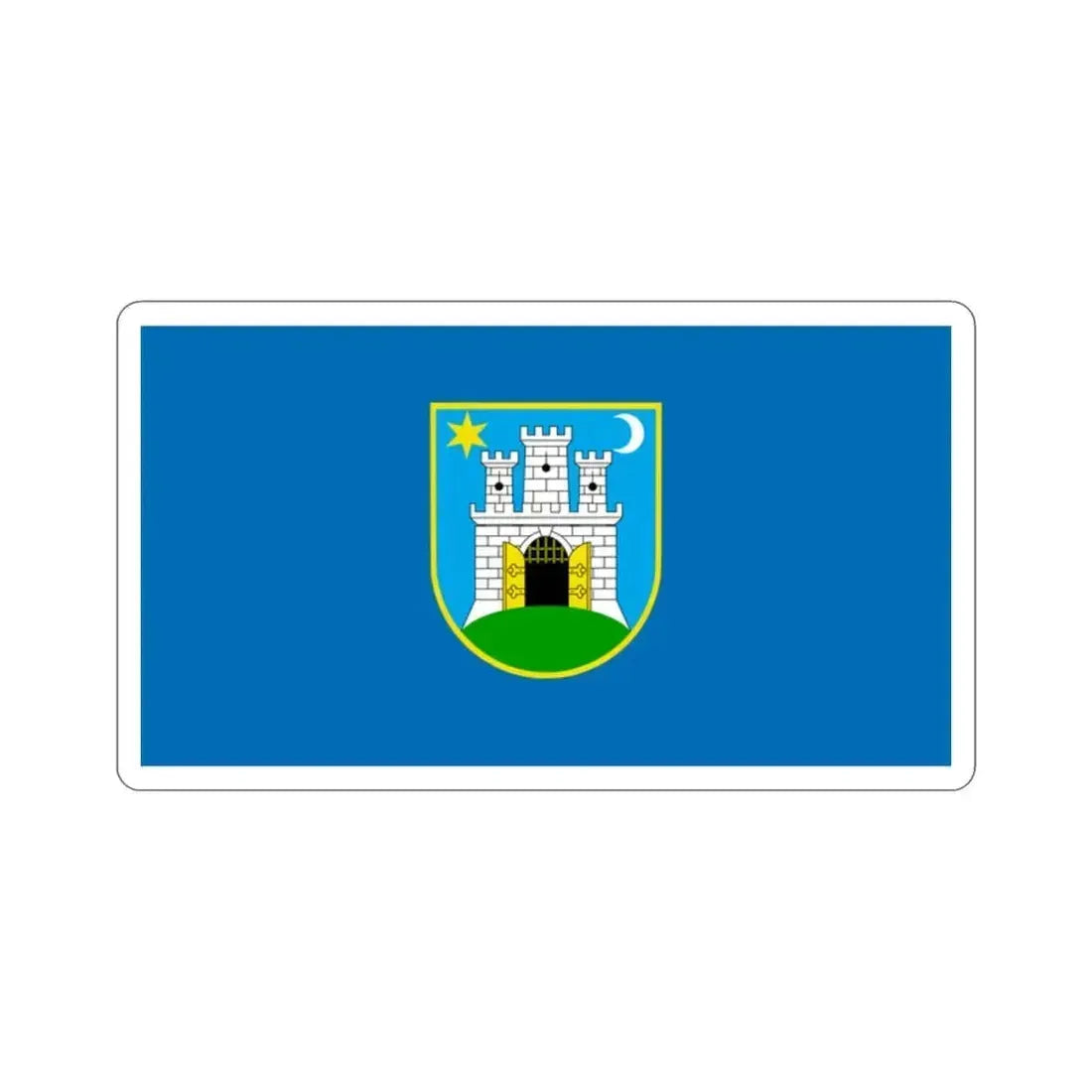 Flag of the City of Zagreb Croatia STICKER Vinyl Die-Cut Decal 2 Inch - The Sticker Space