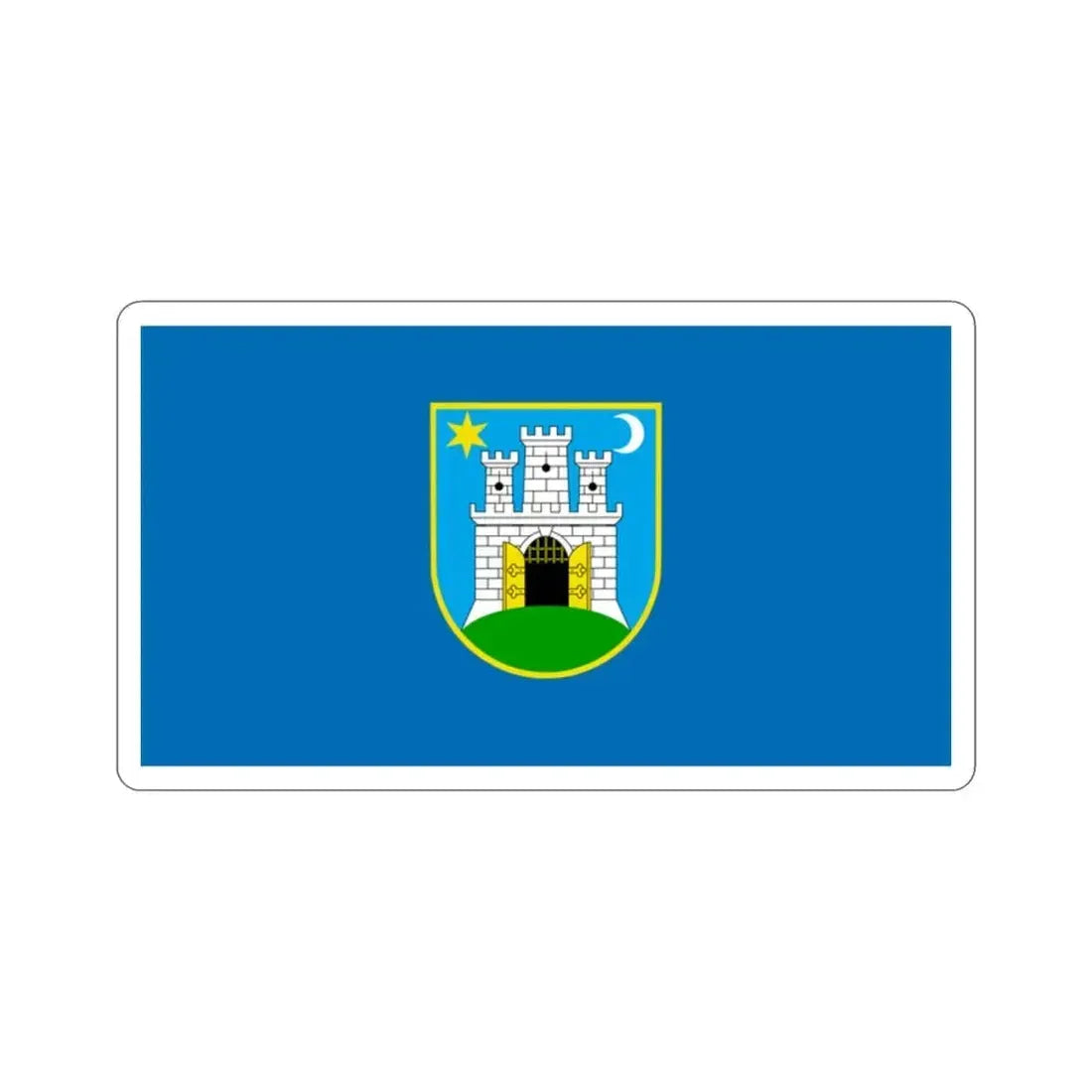 Flag of the City of Zagreb Croatia STICKER Vinyl Die-Cut Decal 2 Inch - The Sticker Space