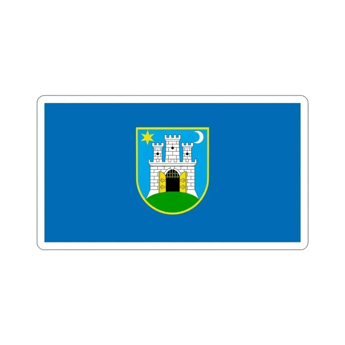 Flag of the City of Zagreb Croatia STICKER Vinyl Die-Cut Decal 3 Inch - The Sticker Space