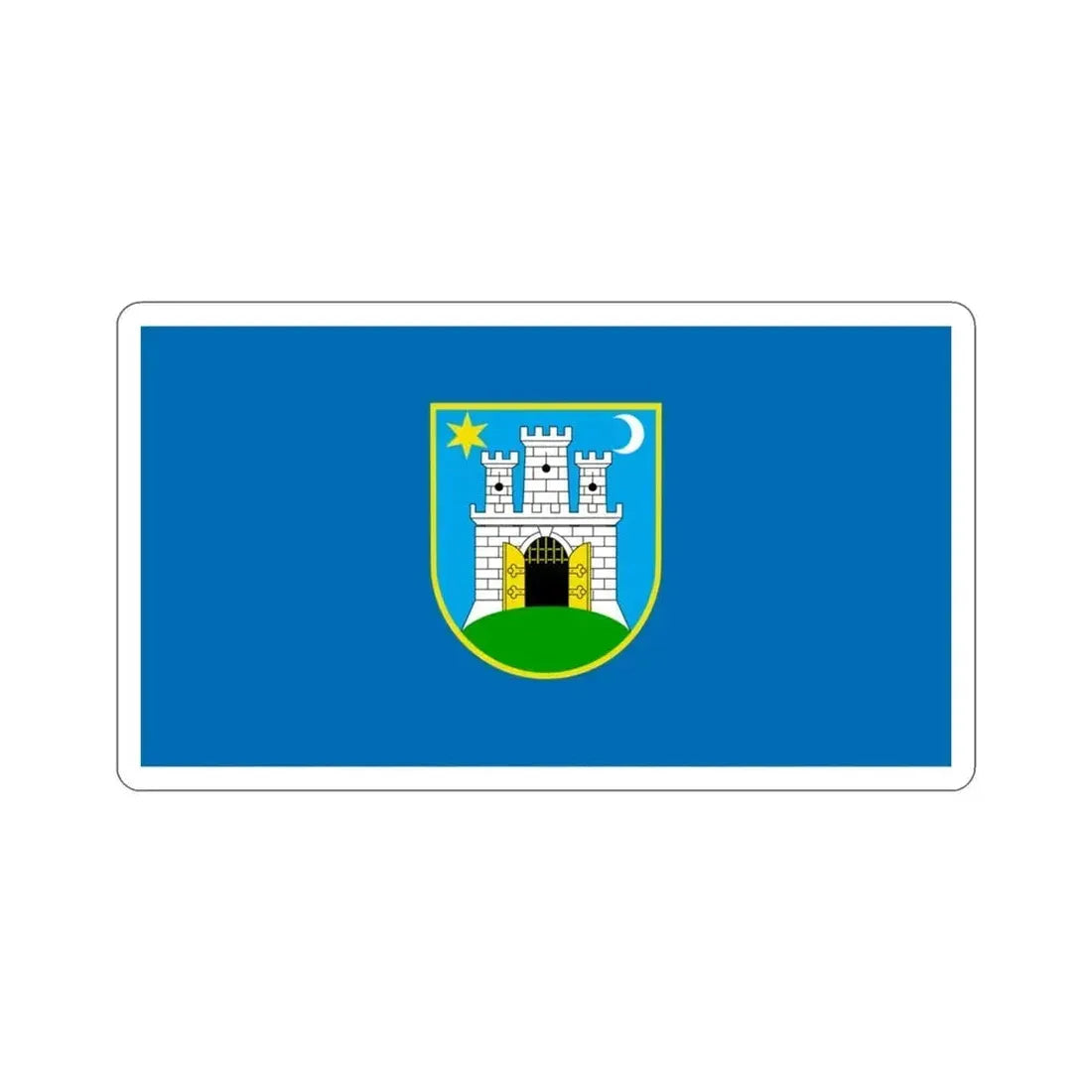 Flag of the City of Zagreb Croatia STICKER Vinyl Die-Cut Decal 3 Inch - The Sticker Space