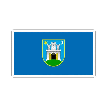 Flag of the City of Zagreb Croatia STICKER Vinyl Die-Cut Decal 4 Inch - The Sticker Space
