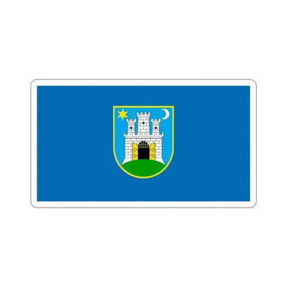 Flag of the City of Zagreb Croatia STICKER Vinyl Die-Cut Decal 4 Inch - The Sticker Space