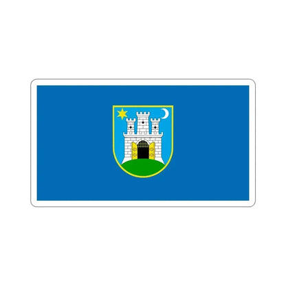 Flag of the City of Zagreb Croatia STICKER Vinyl Die-Cut Decal 5 Inch - The Sticker Space