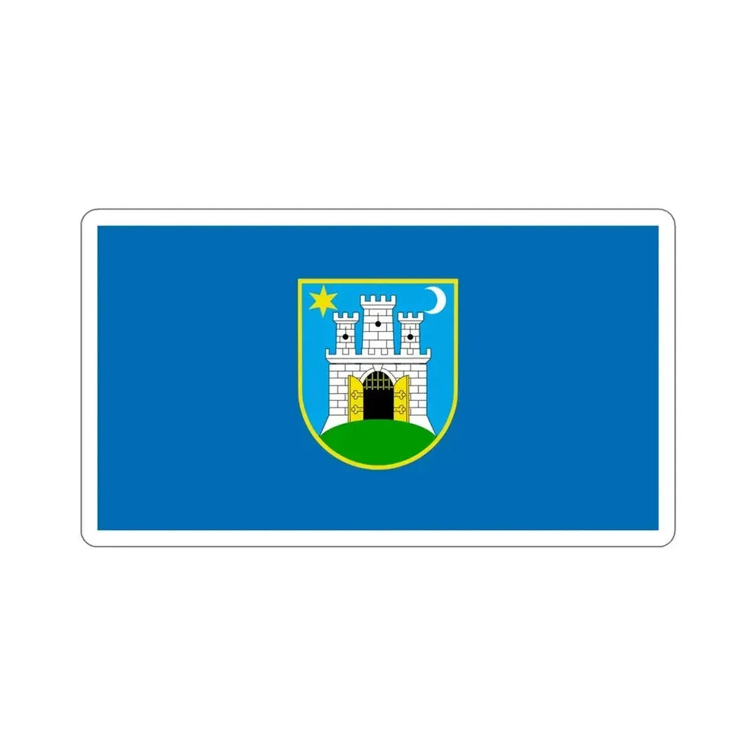 Flag of the City of Zagreb Croatia STICKER Vinyl Die-Cut Decal 5 Inch - The Sticker Space