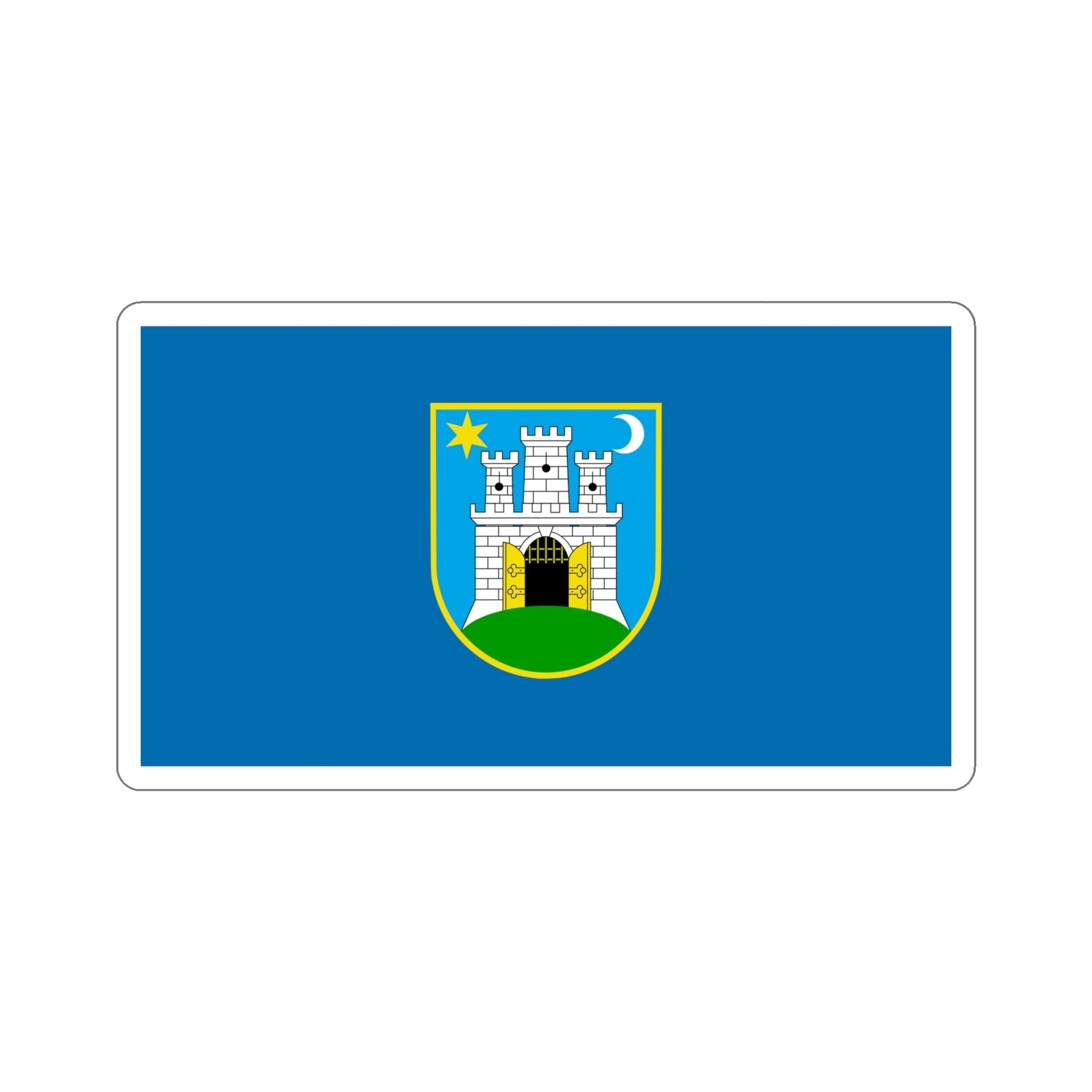 Flag of the City of Zagreb Croatia STICKER Vinyl Die-Cut Decal-6 Inch-The Sticker Space