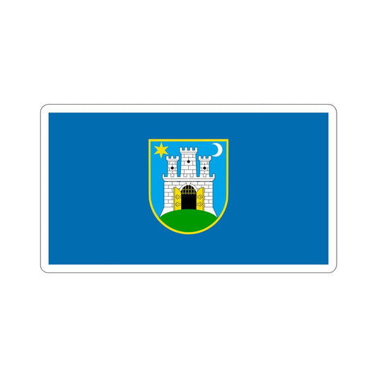 Flag of the City of Zagreb Croatia STICKER Vinyl Die-Cut Decal-6 Inch-The Sticker Space