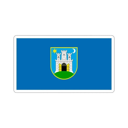 Flag of the City of Zagreb Croatia STICKER Vinyl Die-Cut Decal 6 Inch - The Sticker Space