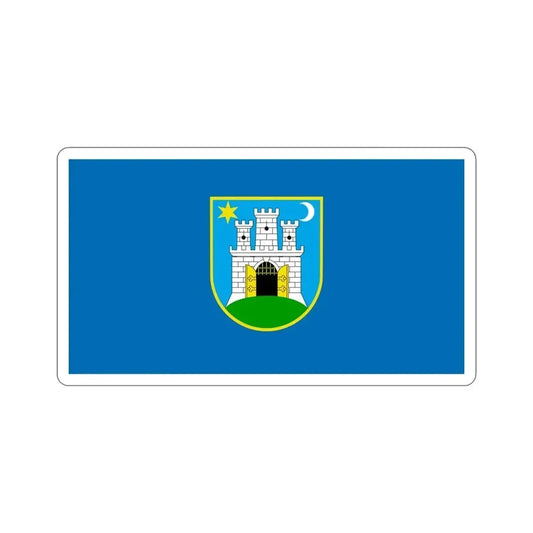 Flag of the City of Zagreb Croatia STICKER Vinyl Die-Cut Decal 6 Inch - The Sticker Space