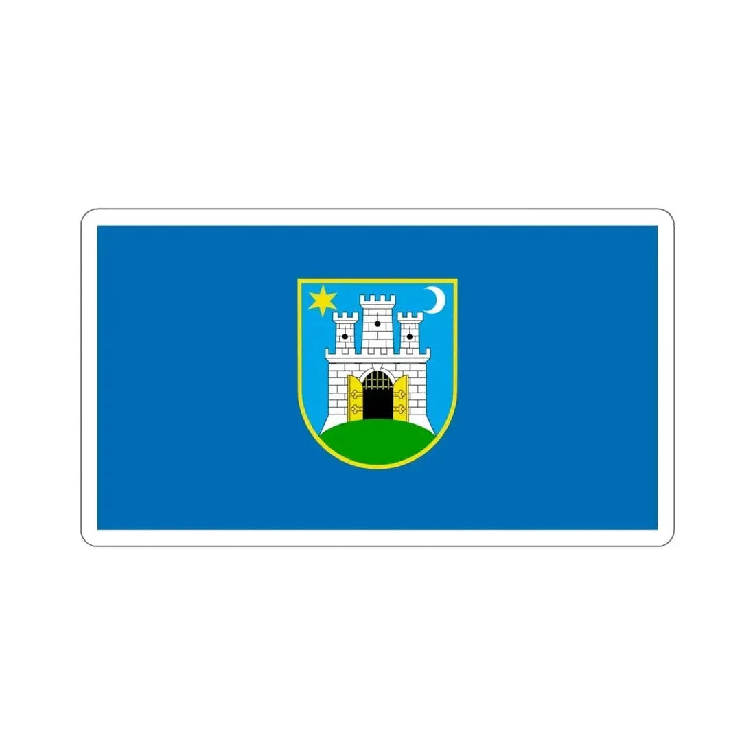 Flag of the City of Zagreb Croatia STICKER Vinyl Die-Cut Decal - The Sticker Space